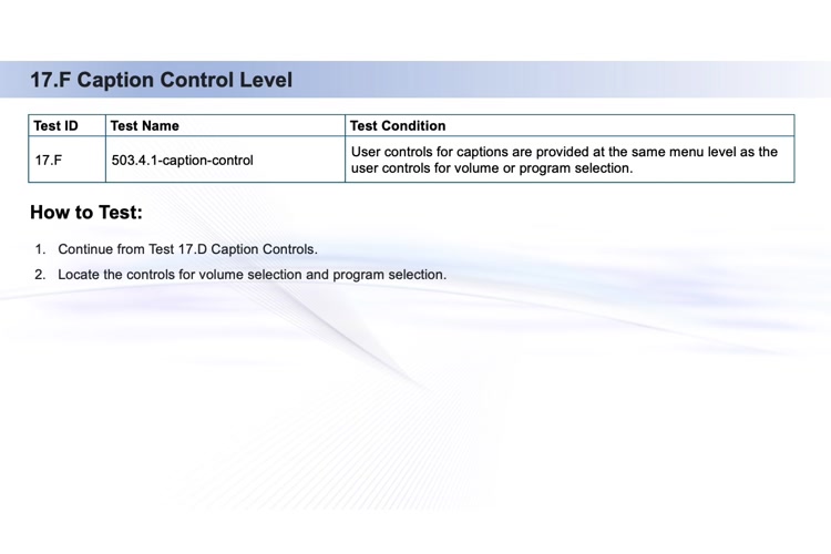 17.F - Caption Control Level