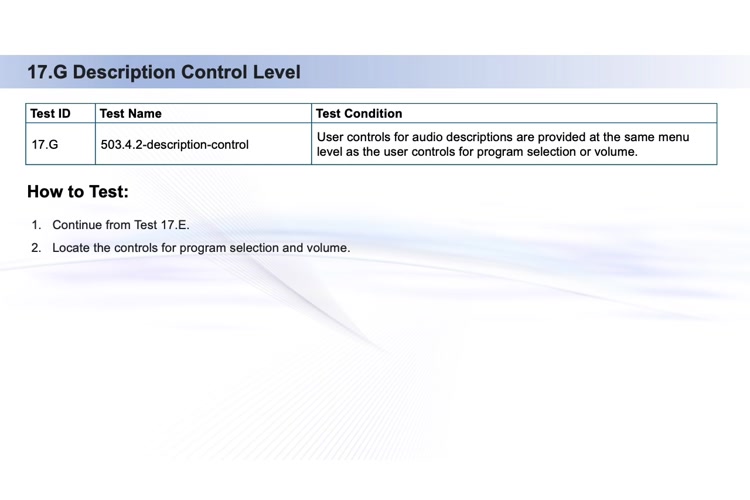 17.G - Description Control Level